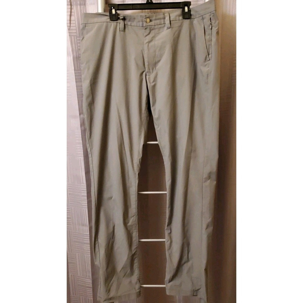 UNTUCKit Pants Straight Fit 38x34 Gray Traveler Tech Stretch